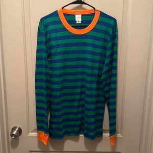 Stripe long John top for adults